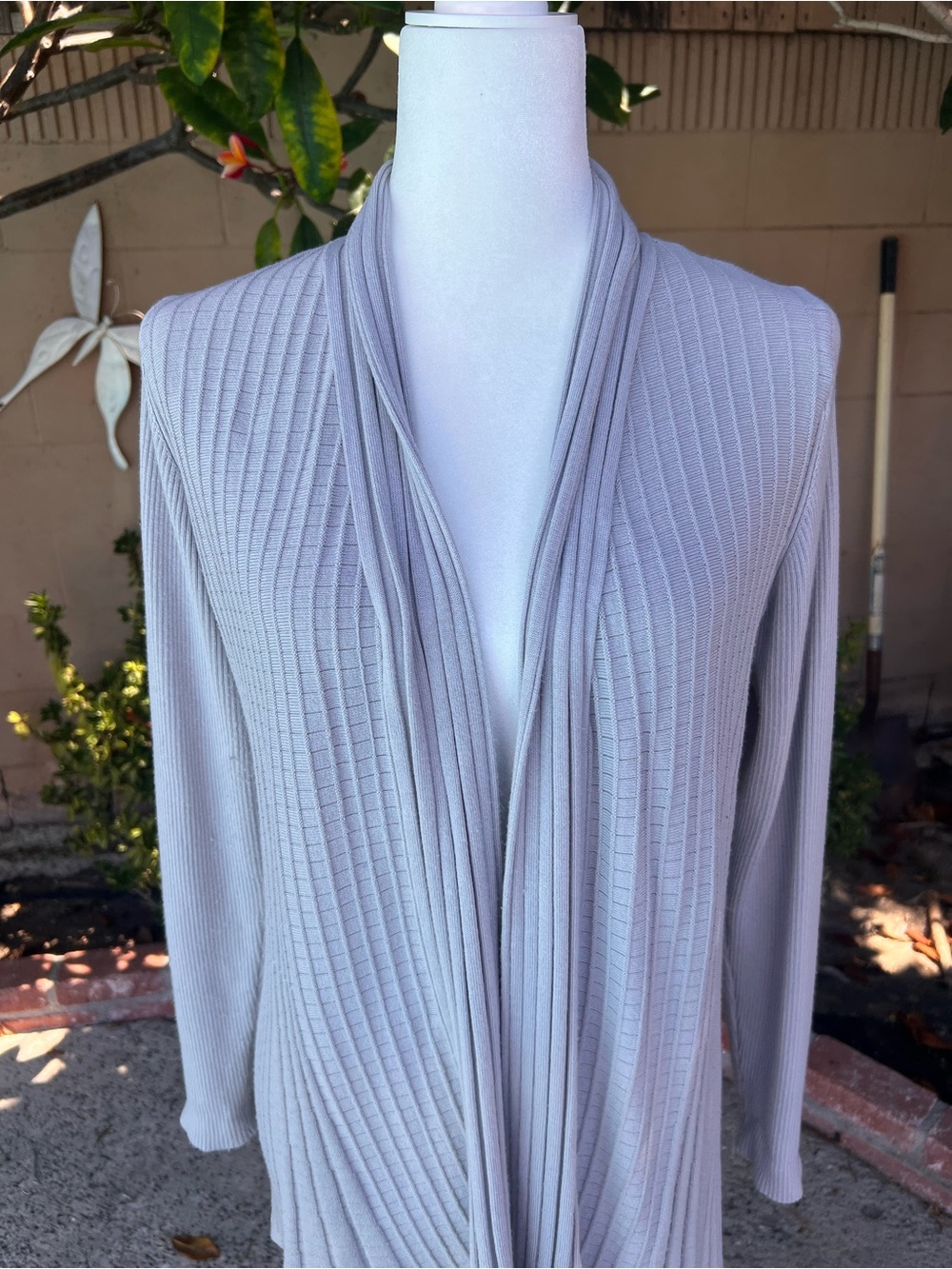 NorthStyle Light Gray Ribbed Open Cardigan - Picture 2 of 5
